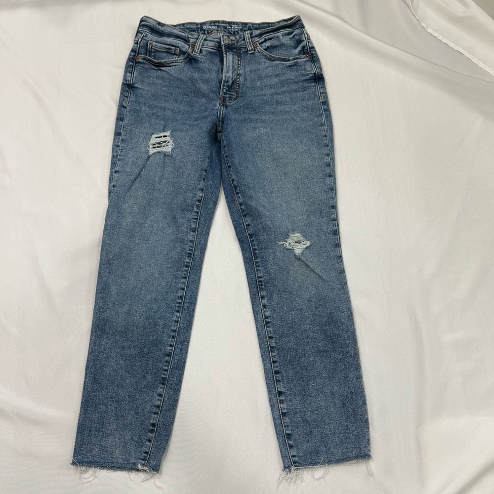 Old Navy Extra Stretch O.G. Straight High Rise Secret Smooth Pockets Jeans 8